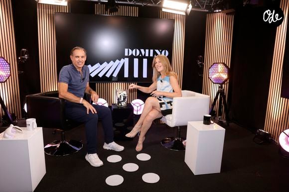 Exclusif - Paul Belmondo lors de l'enregistrement de l'émission "Domino", sur ABC Talk TV et présentée par Florence Belkacem. Paris, 
© Cédric Perrin/Bestimage