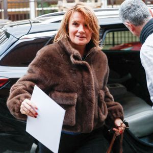 Exclusif - Pascale de La Tour du Pin - Arrivées au plateau de la dernière émission "Touche pas à mon poste" (TPMP) diffusée en direct sur C8 avant la fermeture de la chaine le 28 février, à Paris, France, le 27 février 2025. © Christophe Clovis/Bestimage