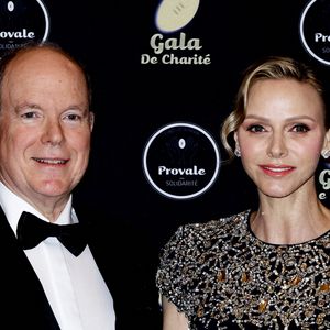 Le prince Albert II de Monaco, La princesse Charlène de Monaco lors de la soirée de gala Provale Solidarité à l'hôtel Four Seasons Hôtel, George V à Paris le 13 mars 2026. © Dominique Jacovides / Bestimage