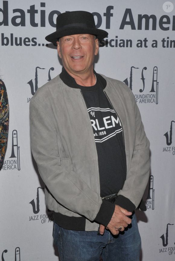 Bruce Willis lors du 17e gala annuel A Great Night , Jazz Foundation of America 17e gala annuel à Harlem à l'Apollo Theater le 04 avril 2019 à New York City, NY, USA. Photo by Jackie Brown/Splash News/ABACAPRESS.COM