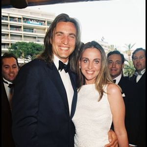 David Ginola et son ex-femme Coraline lors de la soirée d'ouverture de festival de Cannes en 1999. 

©BestImage