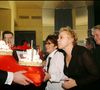 Exclusif - Dani, Tony Krantz, Guy Bedos, Muriel Robin, Alain Delon, Marine Jacquemin - Soirée au Club de l'Etoile pour fêter l'anniversaire de Tony Krantz et Aimée, la défunte mère de Muriel Robin née le même jour que Tony Krantz. Le 7 février 2005. © RACHID BELLAK / BESTIMAGE