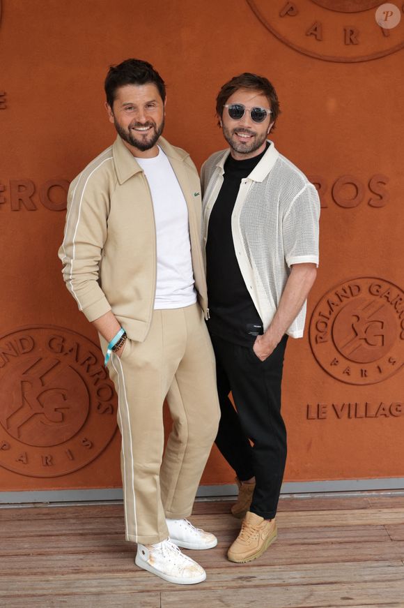 Christophe Beaugrand, Ghislain Gerin en tribune lors des Internationaux de France 2025 à Roland Garros le 02 juin 2025 à Paris, France. Photo by Nasser Berzane/ABACAPRESS.COM