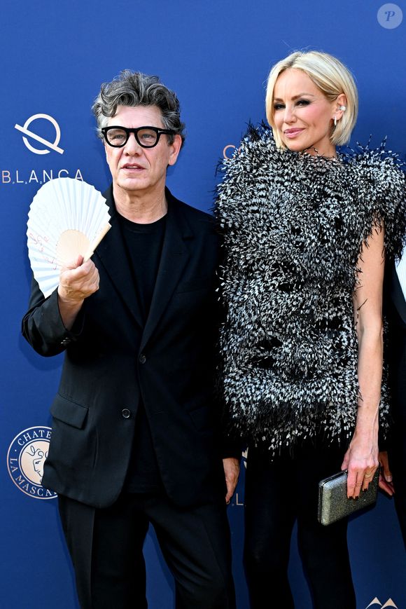 Marc Lavoine et sa compagne Adriana Karembeu - 11ème édition du Gala de charité de Patrick Mouratoglou à la Mouratoglou Academy & Resort à Biot le 21 juin 2025. © Bruno Bebert/Bestimage