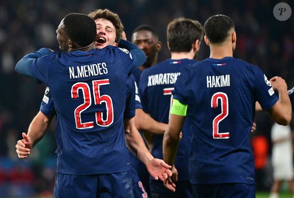Match de quart de finale aller de Ligue Des Champions 2024-2025 (LDC) "PSG - Aston-Villa (3-1)" au Parc des Princes, le 9 avril 2025. Christian Liewig / Bestimage