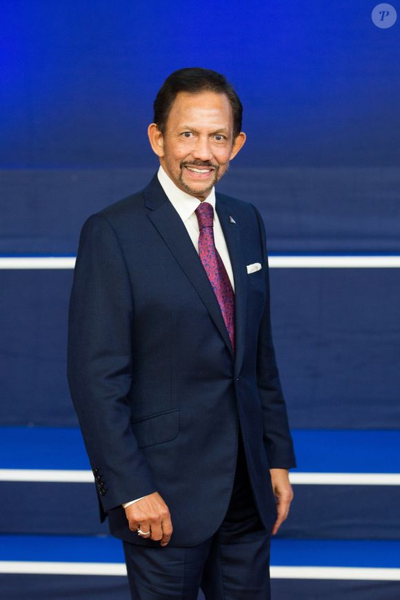 Le Sultan de Brunei Hassanal Bolkiah arrive au Sommet Asie-Europe ( ASEM ) lors du Conseil européen à Bruxelles, Belgique, le 18 octobre 2018. Photo par ALAIN ROLLAND/ IMAGEBUZZ/ BESTIMAGE