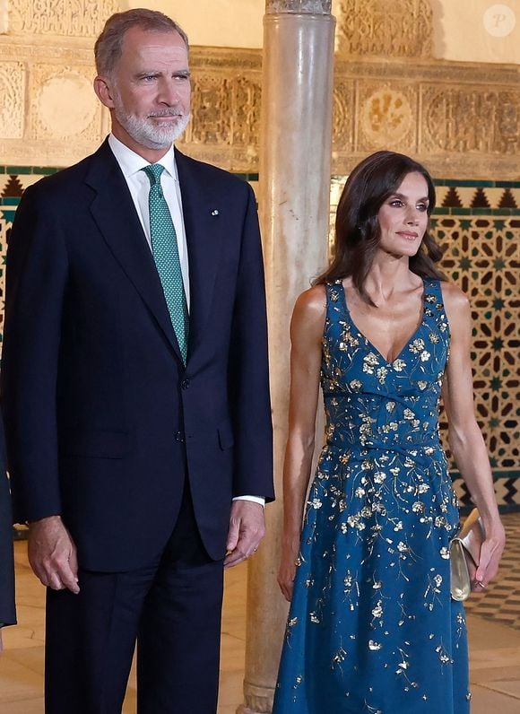 La reine Letizia et le roi Felipe VI d'Espagne organisent un dîner d'État en l'honneur des chefs d'État en visite au Real Alcazar, le 29 juin 2025.

Photo : Lalo Yasky / Bestimage