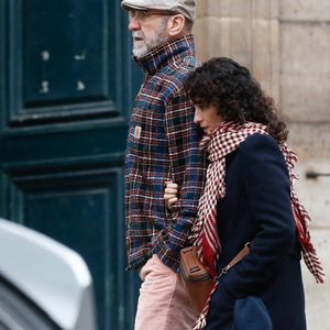 Éric Cantona et sa femme Rachida Brakni - Arrivées aux obsèques de Niels Arestrup à l'Église Saint-Roch à Paris. Le 10 décembre 2024
© Christophe Clovis / Bestimage