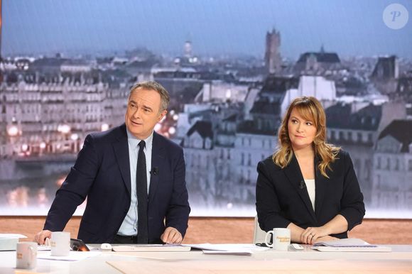 Exclusif - Christophe Delay et Adeline François lors du talk-show BFM Premiere Edition sur BFM le 7 mars 2024 à Paris, France. Photo de Jerome Domine/ABACAPRESS.COM