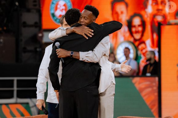 Jo Wilfried Tsonga et Gael Monfils lors de la soirée "Gael & Friends" de la 4ème journée de qualification de Roland-Garros 2026 à Roland Garros le 20 mai 2026 à Paris, France. © Pauline Figuet/Sport Press Photo via ZUMA Press/Bestimage