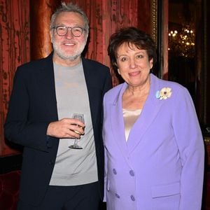 Exclusif - Laurent Ruquier et Roselyne Bachelot - 100ème de la pièce "Je préfère qu'on reste ensemble" au Théâtre des Variétés à Paris le 12 janvier 2023. © Coadic Guirec/Bestimage