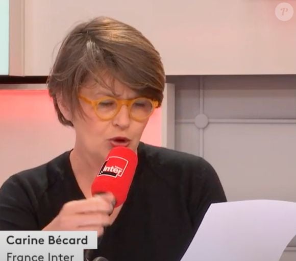 Carine Bécard face à Christophe Castaner sur France Inter (Capture d'écran YouTube - France Inter en 2017).