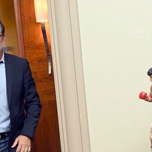 Jean Dujardin, parrain d’honneur à la treizième édition des Gants d’Or ( Belgian Golden Gloves ), qui célèbre les figures marquantes de la boxe belge, toutes générations confondues, à Bruxelles, Belgique, le 5 septembre 2025. © Didier Lebrun/Photonews/Bestimage