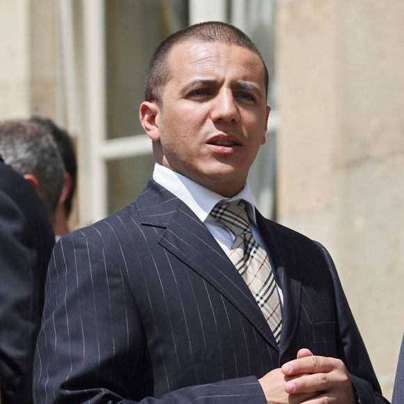 Le chanteur français de raï Faudel assiste à la Garden party organisée au Palais de l'Elysée pour célébrer le Jour de la Bastille à Paris, France, le 14 juillet 2007. Photo by ABACAPRESS.COM