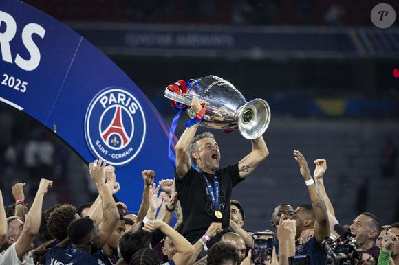 Luis Enrique - Le PSG remporte la Ligue Des Champions 2025, pour la première fois de son histoire, face à l'Inter Milan (5-0) à l'Allianz Arena de Munich, le 31 mai 2025. Photo : Elyxandro Cegarra / PsnewZ / Bestimage