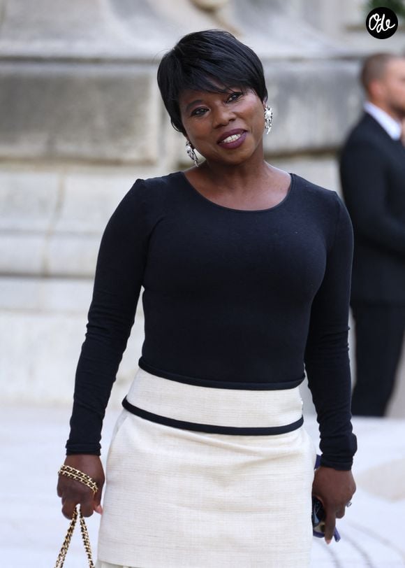 Surya Bonaly au défilé Chanel Collection Haute Couture Automne/Hiver 2026-2027 lors de la Fashion Week de Paris, le 7 juillet 2026. © Denis Guignebourg / Bstimage