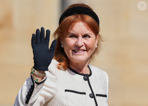 Sarah, duchesse d'York (Sarah Ferguson), assiste à la messe de Pâques à la chapelle Saint-Georges du château de Windsor, à Windsor, dans le Berkshire, au Royaume-Uni, le 20 avril 2025. © Kirsty WIgglesworth/WPA-Pool