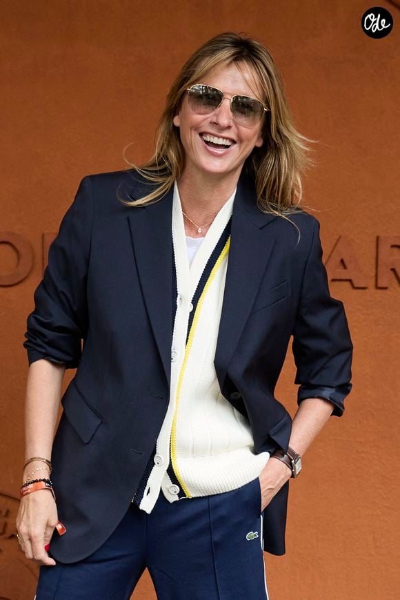 Sarah Poniatowski a écrit en légende : "Enjoy your year baby".
Sarah Poniatowski - Les célébrités au village lors des Internationaux de France de tennis de Roland Garros 2024 à Paris. Le 5 juin 2024. © Jacovides-Moreau/Bestimage