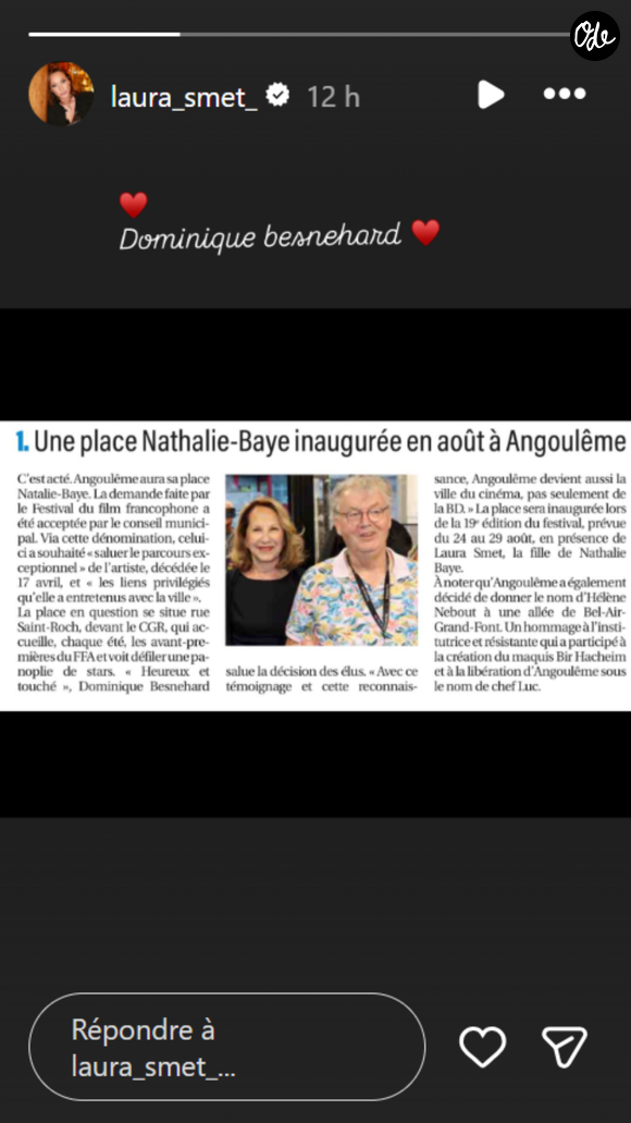 Story Instagram de @laura_smet_