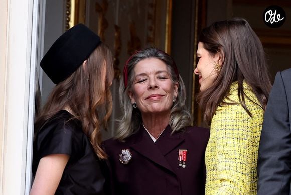 La princesse Alexandra de Hanovre, La princesse Caroline de Hanovre, Charlotte Casiraghi, à l'occasion de la Fête Nationale de Monaco, le 19 novembre 2025.

© Dominique Jacovides/Bestimage