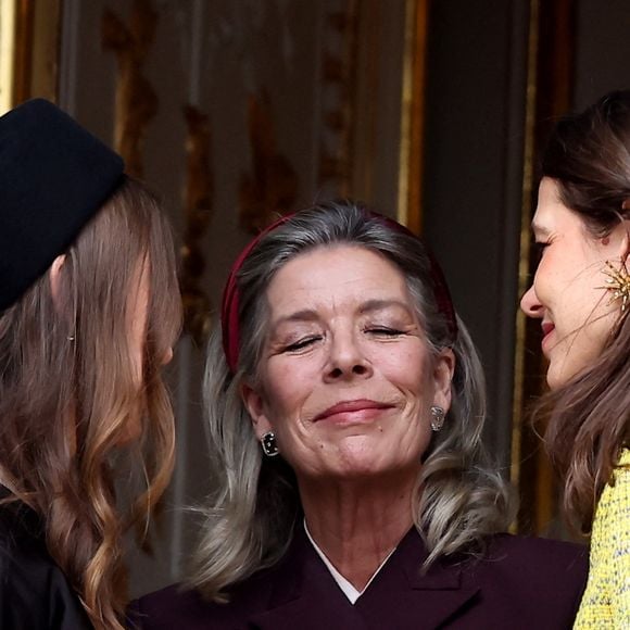 La princesse Alexandra de Hanovre, La princesse Caroline de Hanovre, Charlotte Casiraghi, à l'occasion de la Fête Nationale de Monaco, le 19 novembre 2025.

© Dominique Jacovides/Bestimage