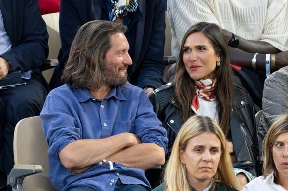 Joyce Jonathan et son ex-compagnon Martial Paoli dans les tribunes (night session) lors des Internationaux de France de Tennis de Roland Garros à Paris. © Dominique Jacovides / Bestimage