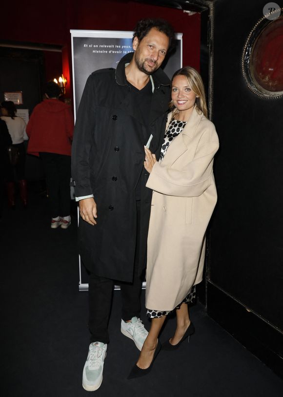 Exclusif - Eric Antoine et sa femme Gennifer Demey - Célébrités assistent au spectacle "Dans les étoiles" par l'astrophysicien David Elbaz au théâtre de la Gaîté Montparnasse à Paris  le 22 september 2025. © Marc Ausset-Lacroix/Bestimage