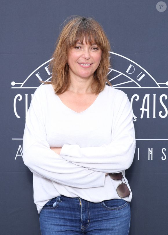 Exclusif - Sandrine Quetier au photocall du Festival du Cinéma Francais et de la gastronomie d'Aix-Les-Bains, France, le 7 juin 2025. © Denis Guignebourg/Bestimage