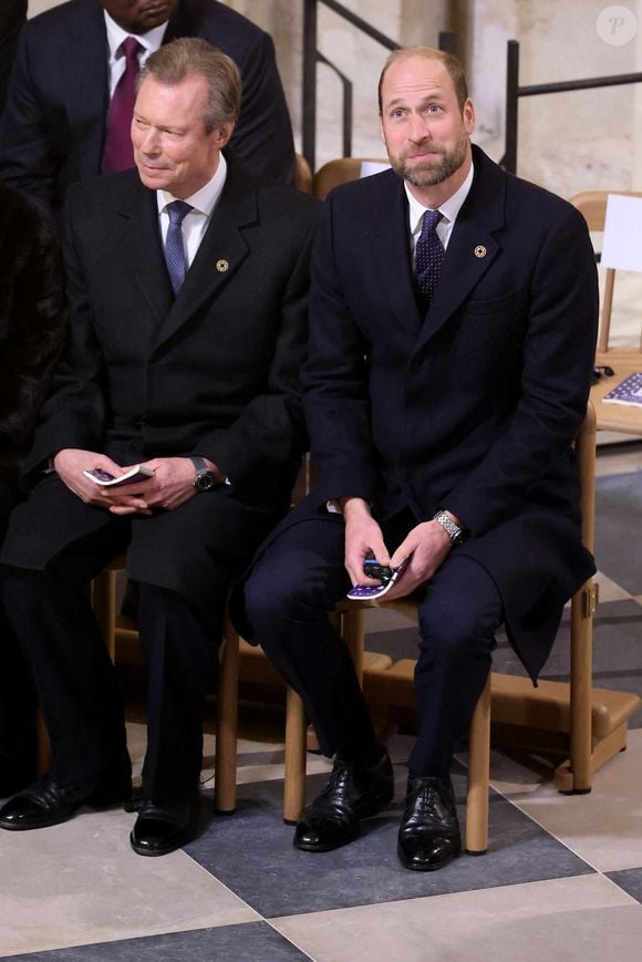 Le grand-duc Henri de Luxembourg, Le prince William, prince de Galles, - Cérémonie de réouverture de la cathédrale Notre-Dame de Paris, le 7 décembre 2024. Joyau de l’art gothique, lieu de culte et de culture, symbole universel de la France et de son histoire, la cathédrale de Notre-Dame de Paris rouvre ses portes les 7 et 8 décembre, cinq ans après le terrible incendie qui l’avait ravagée le 15 avril 2019. 
© Dominique Jacovides / Bestimage