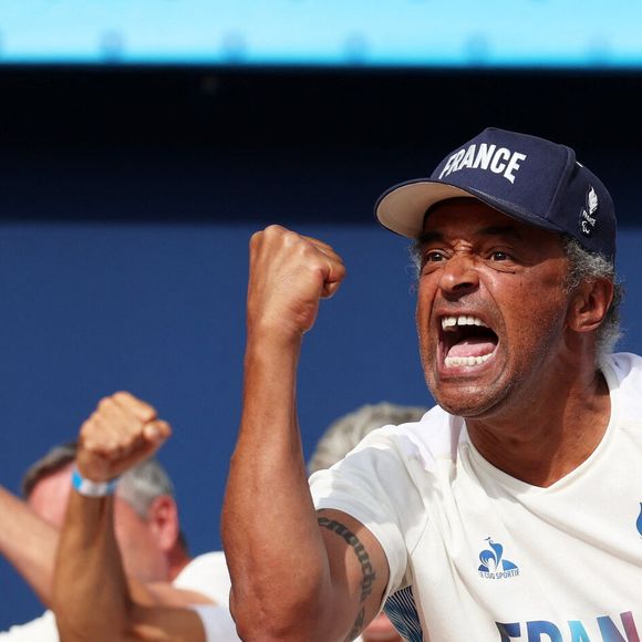 Yannick Noah, coach de l'équipe de France paralympique de tennis fauteuil lors de la rencontre de tennis fauteuil entre S. Houdet et M. delaPuente en quart de finale des jeux paralympiques Paris 2024 le 4 septembre 2024. © Dominique Jacovides / Bestimage