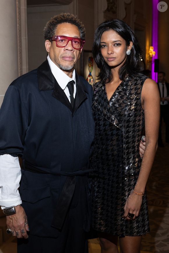 Exclusif - JoeyStarr et sa compagne Pauline Latchoumanin - Global Gift Gala Paris à l'hôtel Four Seasons George V à Paris le 8 novembre 2025. © Cyril Moreau/Bestimage