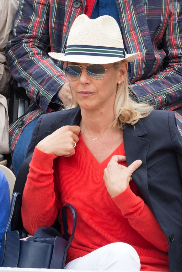 Laurence Ferrari dans les tribunes lors des Internationaux de France de tennis à l'arène Roland-Garros le 08 juin 2019 à Paris, France. Photo by Nasser Berzane/ABACAPRESS.COM