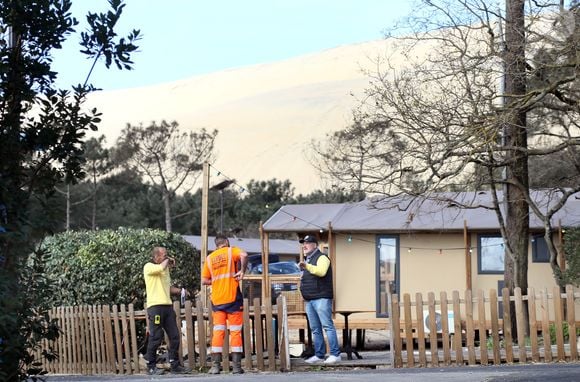 Le célèbre Camping des Flots Bleus, lieu de tournage des différents films de la série "Camping", réouvre en partie aujourd'hui lundi 3 Avril 2023 au Pyla, au pied de la dune, sur le bassin d'Arcachon. © Patrick Bernard/Bestimage