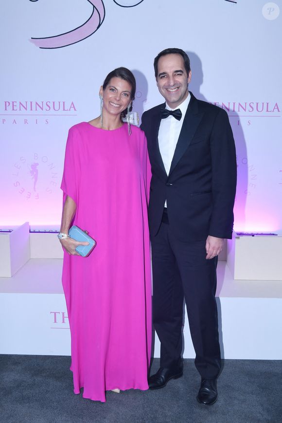 Nathalie Vimar, Directrice Commerciale et Marketing de l’hôtel The Peninsula Paris, Vincent Pimont, directeur de l’hôtel The Peninsula Paris - Soirée de gala du 10ème anniversaire de l’association "Les Bonnes Fées" à l’Hôtel The Peninsula Paris le 8 octobre 2025. The Peninsula Paris renouvelle son soutien dans la campagne Octobre Rose au côté de l’artiste G.Sardin.  © Rachid Bellak/Bestimage