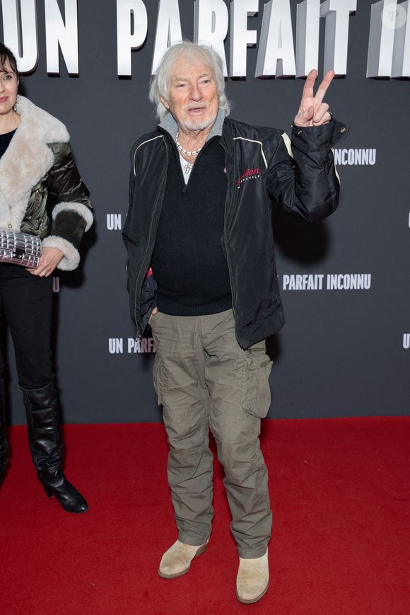 Hugues Aufray assiste à l'avant-première du film 'Un Parfait Inconnu - A Complete Unknown' au Grand Rex le 15 janvier 2025 à Paris, France. Photo by Nasser Berzane/ABACAPRESS.COM