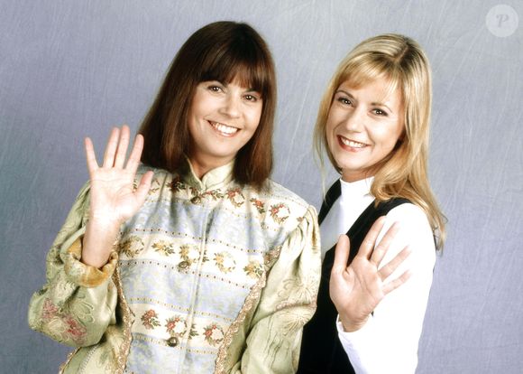 Mais concernant Dorothée et Chantal Goya, la rivalité n’a jamais existé...
Archive - L'animatrice Dorothée ( Frédérique Hoschedé ) avec Chantal Goya © Cédric Perrin / Bestimage