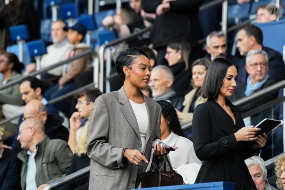 Miss France, Angelique Angarni-Filopon, assiste au match de Ligue 1 entre le Paris Saint-Germain et l'OGC Nice au Parc des Princes à Paris, France, le 1er novembre 2025. Photo by Florian Poitout/ABACAPRESS.COM