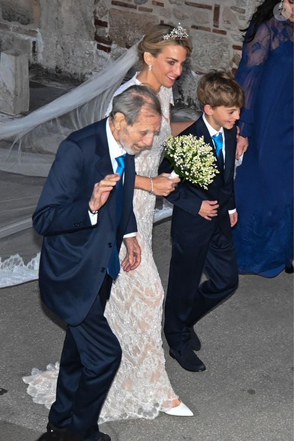 Mariage du prince Nikolaos de Grèce et Chrysi Vardinogiannis durant leur mariage à l'église Saint Nicholas Ravagas à Athènes le 7 février 2025. Backgrid UK/ Bestimage