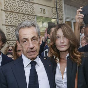 Nicolas Sarkozy, Carla Bruni-Sarkozy - Manifestation en soutien à Israël suite aux attentats du Hamas le 07/10/2023 - Paris le 09/10/2023 - © Jack Tribeca / Bestimage