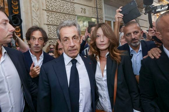 Nicolas Sarkozy, Carla Bruni-Sarkozy - Manifestation en soutien à Israël suite aux attentats du Hamas le 07/10/2023 - Paris le 09/10/2023 - © Jack Tribeca / Bestimage