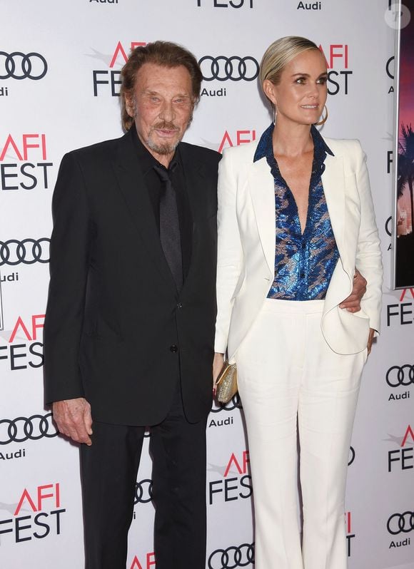 Le chanteur Johnny Hallyday (L) et l'actrice/épouse Laeticia Hallyday arrivent à AFI FEST 2016 Presented By Audi. Photo by Jean Paul/Papixs/ABACAPRESS.COM