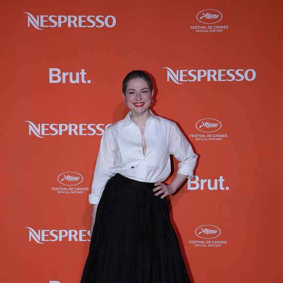 Emilie Dequenne - Photocall de la soirée Nespresso x Brut lors du 77ème Festival International du Film de Cannes. © Laurent Campus/Bestimage