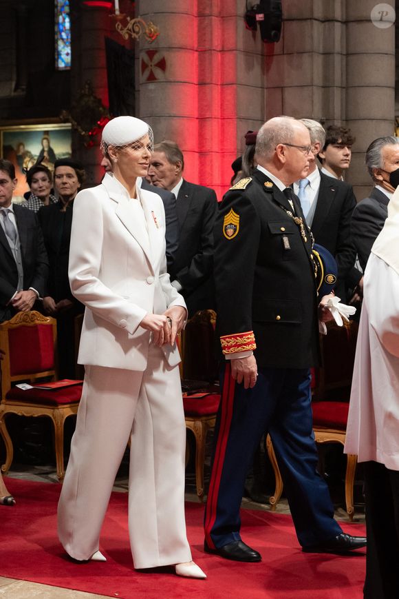 La princesse Charlene de Monaco lors de la messe en la cathédrale Notre-Dame-immaculée de Monaco le jour de la fête nationale à Monaco le 19 novembre 2025.

© Olivier Huitel / Pool Monaco / Bestimage