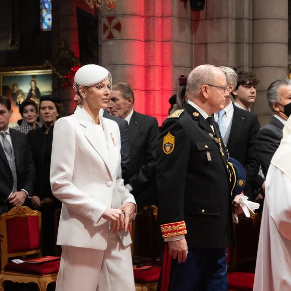 La princesse Charlene de Monaco lors de la messe en la cathédrale Notre-Dame-immaculée de Monaco le jour de la fête nationale à Monaco le 19 novembre 2025.

© Olivier Huitel / Pool Monaco / Bestimage