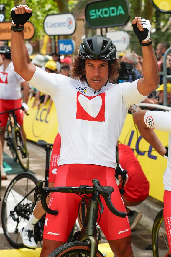 Exclusif - Laurent Maistret - Etape du coeur de l'association Mécénat Chirurgie Cardiaque "MCC" lors du Tour de France 2024 entre Nuits-Saint-Georges et Gevrey-Chambertin, France, le 5 juillet 2024 © Christophe Clovis/Bestimage
