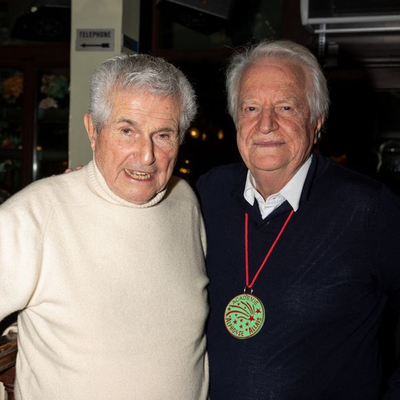 Claude Lelouch, André Dussollier lors de la cérémonie d'intronisation de A.Dussollier et C.Frot à l'académie Alphonse Allais au cabaret La Crémaillère 1900 à Paris le 26 janvier 2026

© Tiphaine Praud-Lebely / Bestimage