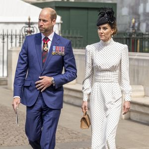 Le prince William, prince de Galles, et Catherine (Kate) Middleton, princesse de Galles lors des célébrations du 80e anniversaire de la fin de la deuxième Guerre mondiale - mai 2025  
©Backgrid UK/ Bestimage