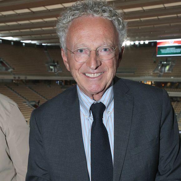 Exclusif - Nelson Monfort sur le plateau de France Télévision lors des internationaux de France de Tennis de Roland Garros 2025 (Jour 13), à Paris, France, le 6 Juin 2025. © Bertrand Rindoff / Bestimage