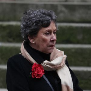 Genevieve Laborde lors de la cérémonie des obsèques de Catherine Laborde à l'église Saint-Roch à Paris, France, le 6 février 2025. L'emblématique présentatrice météo de TF1 est décédée le 28 janvier 2025 à l'âge de 73 ans, des suites d'une démence à corps de Lewy, une maladie neurodégénérative dont Catherine Laborde souffrait depuis 2014. Photo by Nasser Berzane/ABACAPRESS.COM