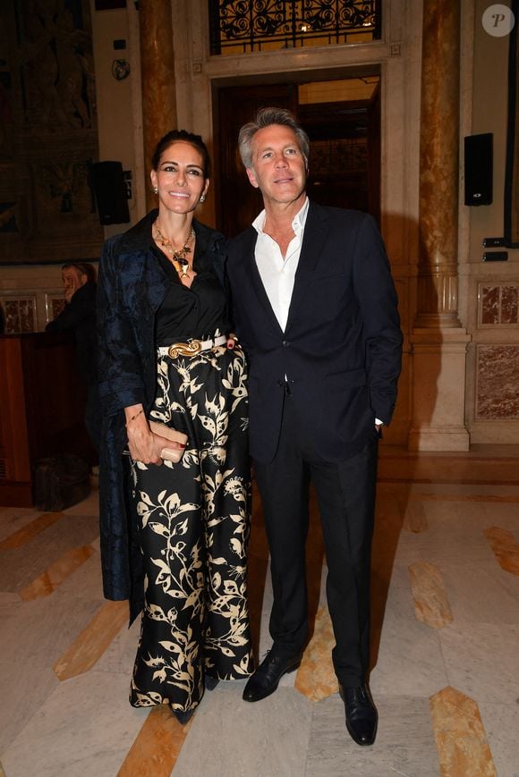 Emmanuel-Philibert de Savoie et Adriana Abascal au Concert pour la Paix d'Omar Harfouch. Rome, Palais Montecitorio Salle de la Reine "Concert pour la Paix - Omar Harfouch au Parlement Italien". Italie, Rome le 29 avril 2025. Photo par IPA/ABACAPRESS.COM